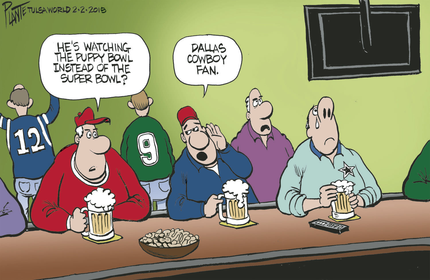 Bruce Plante Cartoon: Super Bowl LL II
